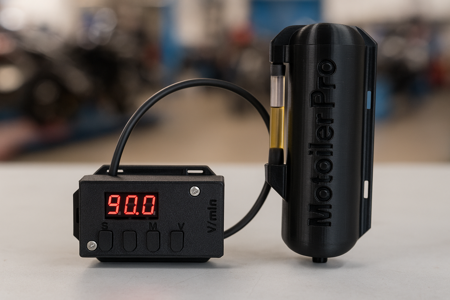 Motoiler Pro instalado en moto